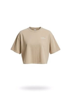 lululemon athletica Cropped Short Sleeve Tee in Beige